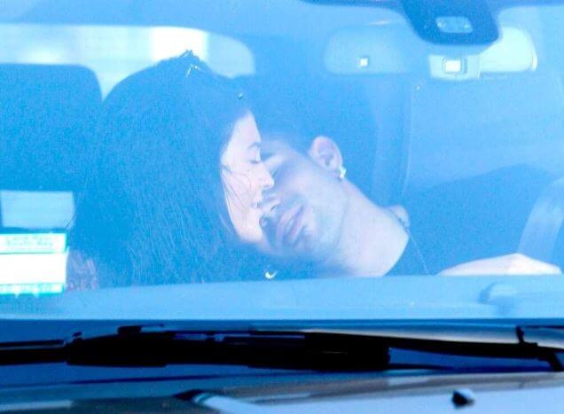 Miles Brockman Richie getting cozy with rumored girlfriend, Kylie Jenner.